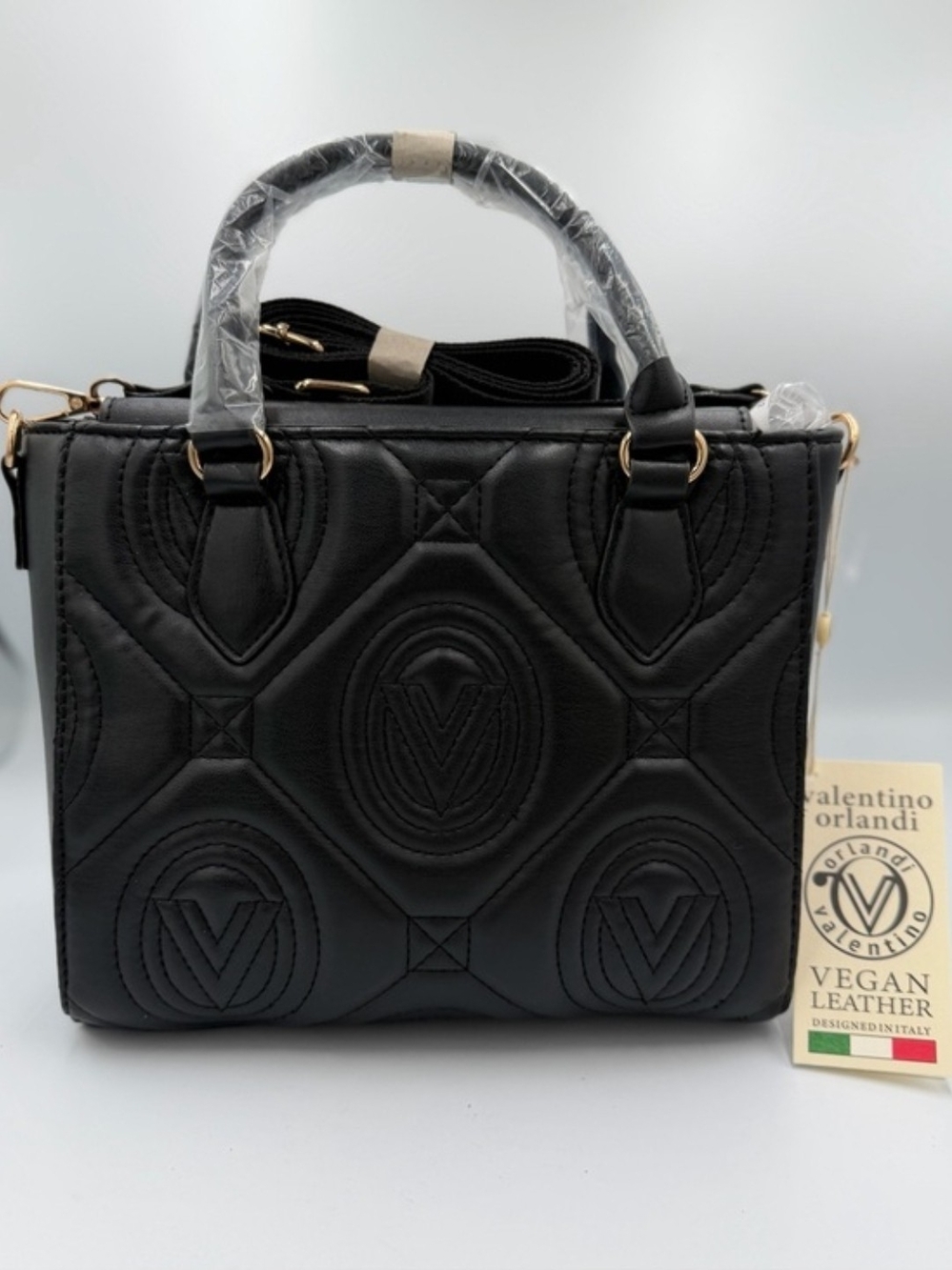 Valentino NWT V-Emblem Quilted Black Top-Handle Bag MSRP$299 - Picture 7 of 8